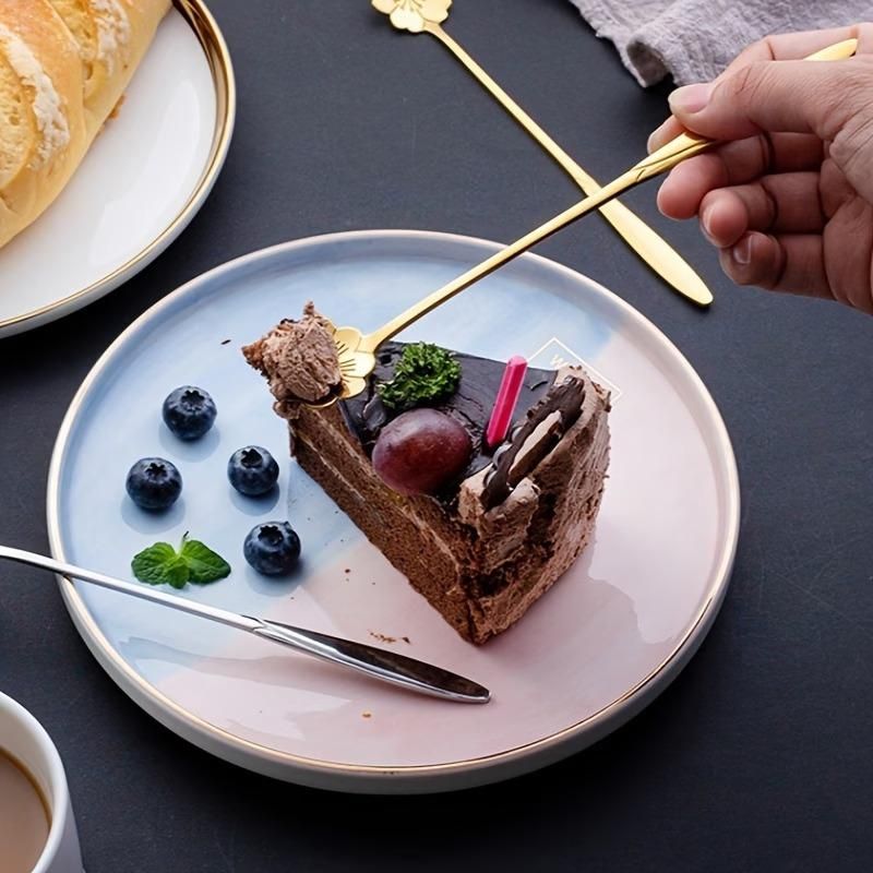 Golden Finished Flower Design Spoon