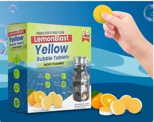 LemonBlast Yellow Bubble Tablets for Drain