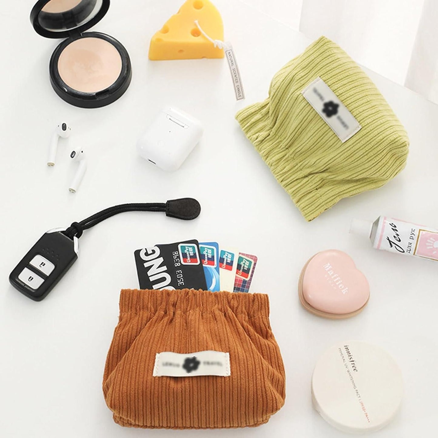 Makeup Bag with Tiny Pouch Wallet